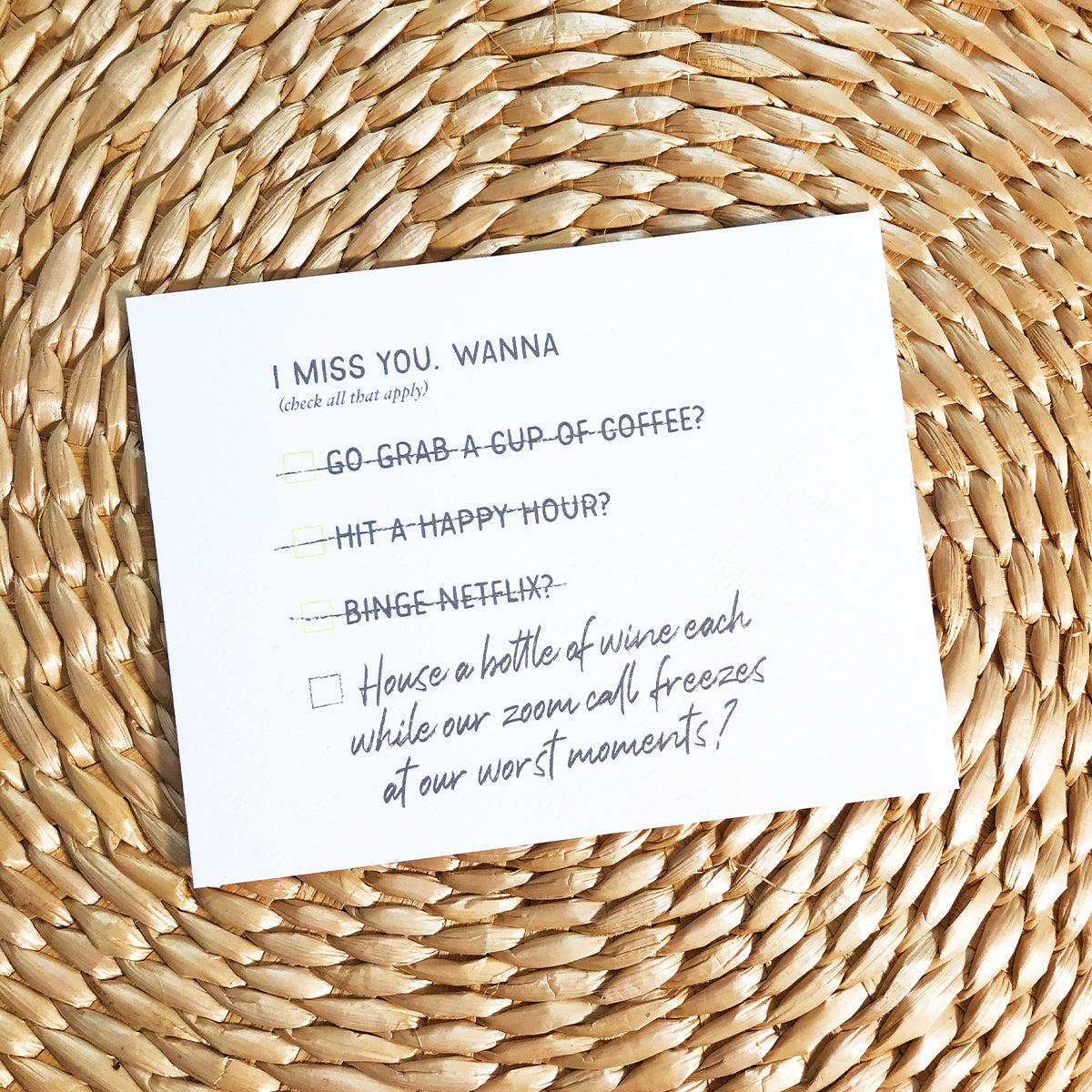 I miss you.