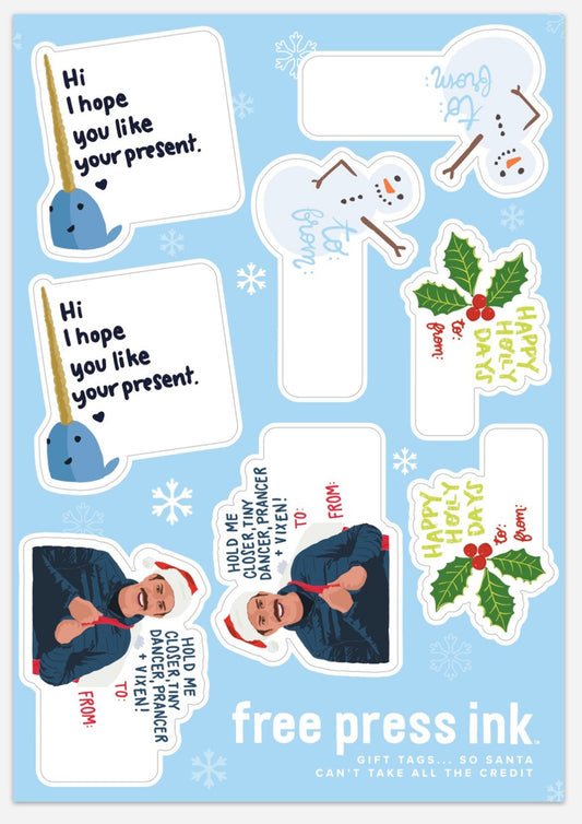 Gift Tags Sticker Sheet