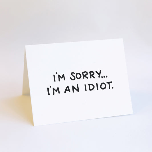 I'm an idiot.