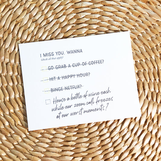 I miss you.