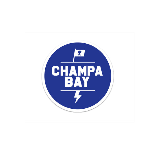 Champa Bay - Bolts // Sticker (Round)