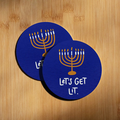 Let's Get Lit // Coaster Set