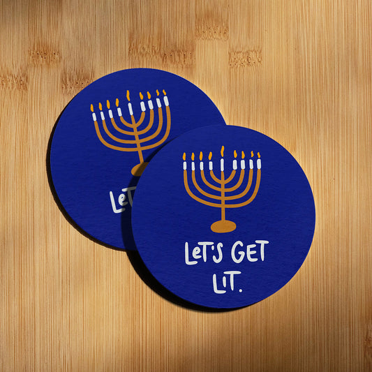Let's Get Lit // Coaster Set