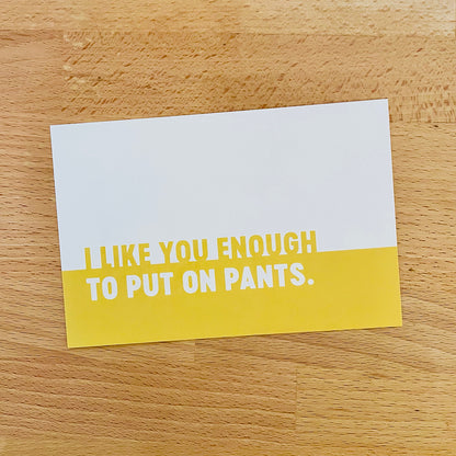I Like You Enough | Postcard Pack
